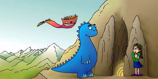 Cover der Hörgeschichte De flügendi Teppich und de Dino