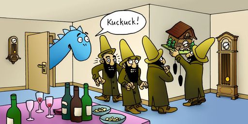 Cover der Hörgeschichte D'Schwarzzah-Räuber und d'Kuckucks-Uhr